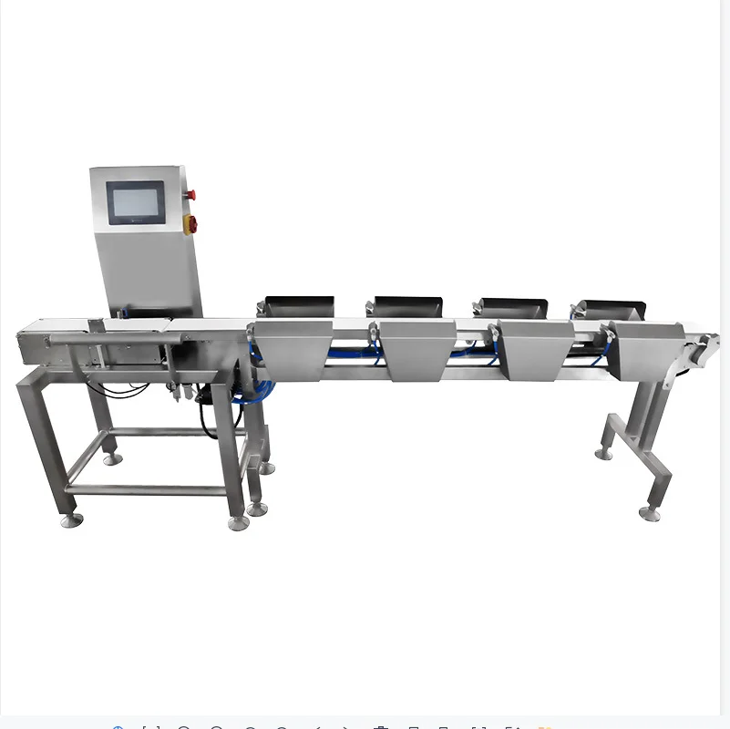 China Fish Seafood Shrimp Steak Chicken Duck Pigeon Fruit Vegetable Multi Grade Online Weighing Sorting Machine