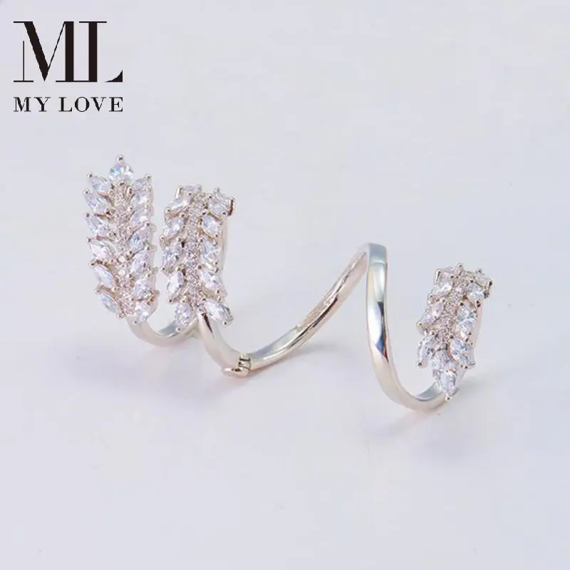 Hip Hop Jewelry Pave Cubic Diamond Full Finger Designer Knuckle Ring Rhodium Plated Manufacturer