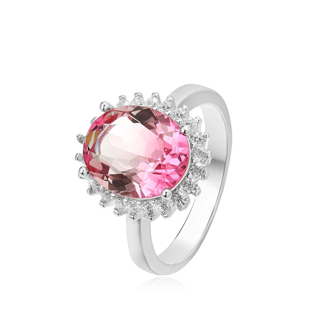 High quality plated value 925 silver gemstone ring