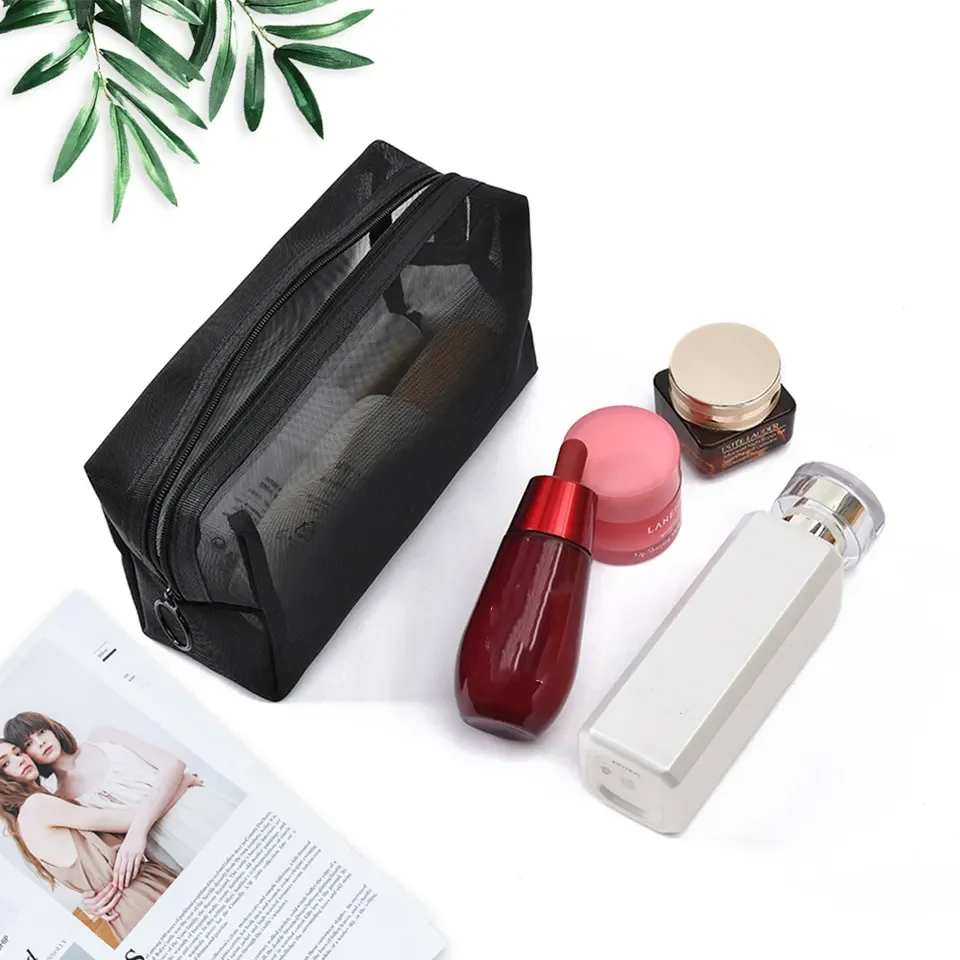 custom towel embroidery logo cosmetic 3 pcs per set pouch for girls mini cosmetics private label travel square bag