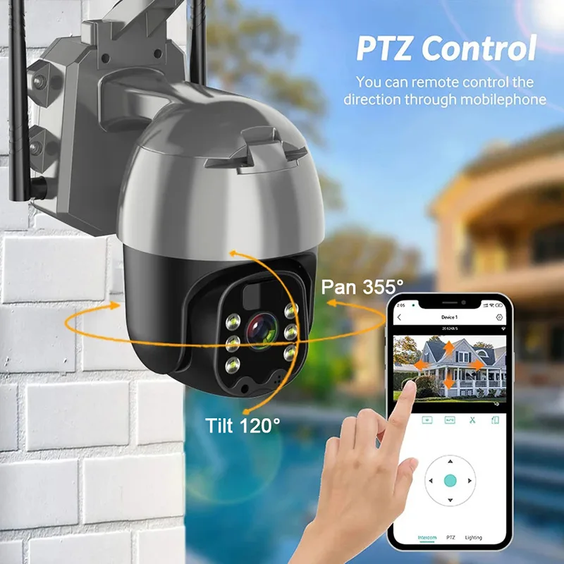 4MP 6MP 8MP HD пиксель уличная 4G Солнечная камера система безопасности с SIM-картой