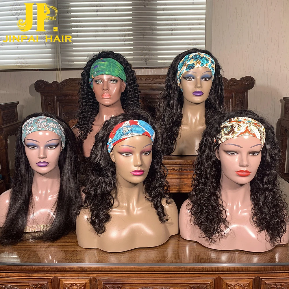 JP 100% virgin brazilian human hair headband wigs,cheap wholesale natural human hair wigs for black women,Fashion headband  wigs