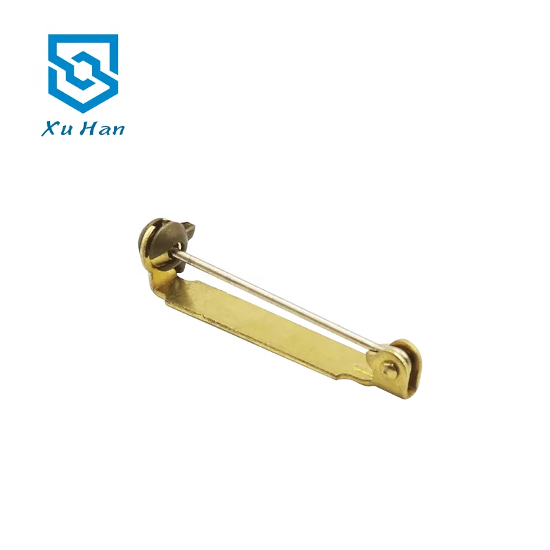 High quality brass rotary lock safety pin for Badge