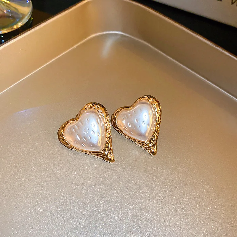 French vintage retro fashion jewelry accessories style diamond gold plated studs earrings for women men