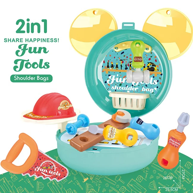 Набор инструментов 2 в 1, сумка через плечо, игрушечный набор, Детские обучающие игрушки для ролевых игр, интересный набор инструментов, детский набор для детей