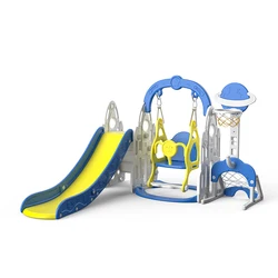 Children Plastic Swing Slide Toys Indoor Playground 3 In 1 baby Slide Swing Set ECO-friendly Plastic slide indoor playroom