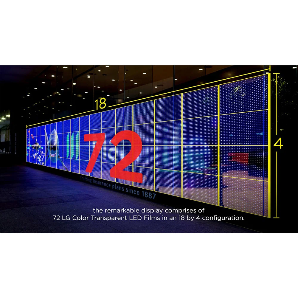 Hongwei P2 P3 P6.67 P7 Adhesive Super Slim Led Screen PCB Board Flexible Transparent Film Advertising LED Display