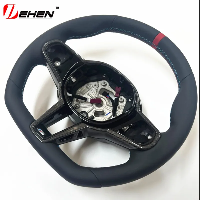 For BMW 1 2 3 4 5 6 7 8 series G20 G26 G30 G32 G05 G29 G11 G14 G15 F40  Old Upgrade New M4 Leather Carbon Fiber Steering Wheel