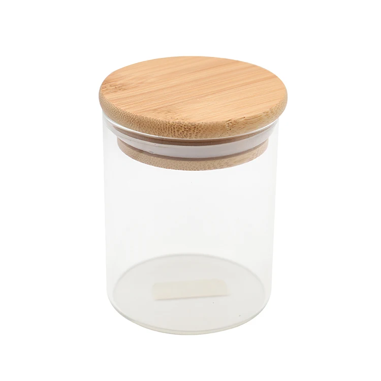 
Cosmetic 5ml 15ml 20ml 30ml 50ml 100ml Black Round Glass Jar with Bamboo Lid 