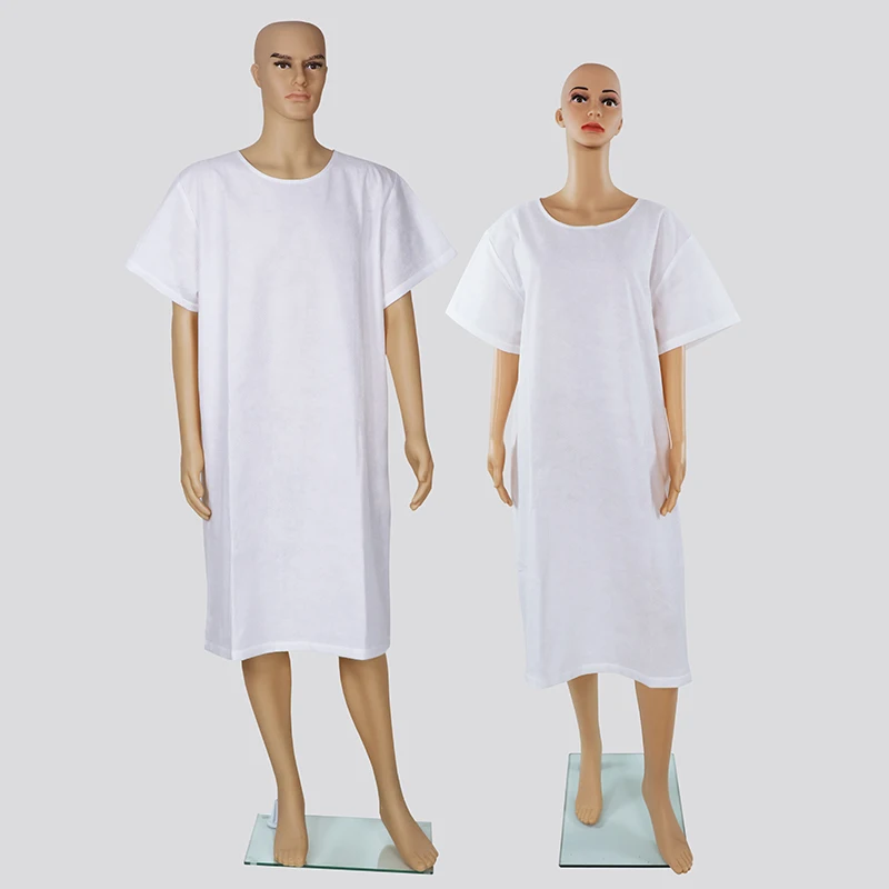 Organic 100% viscose nonwoven bathrobe biodegradable night gown (1600213540314)