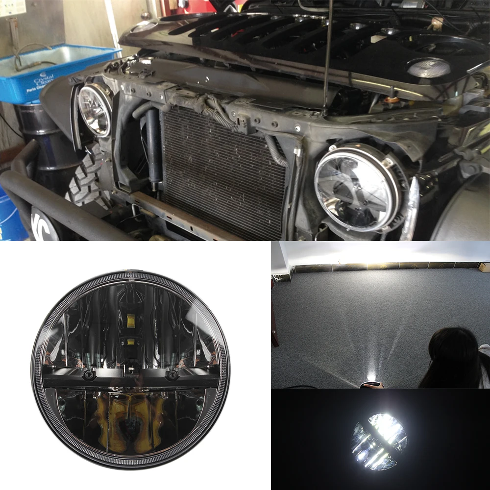 
USA hot selling 7' 7 inch led headlight without DRL with DOT SAE for motorcycle off road 