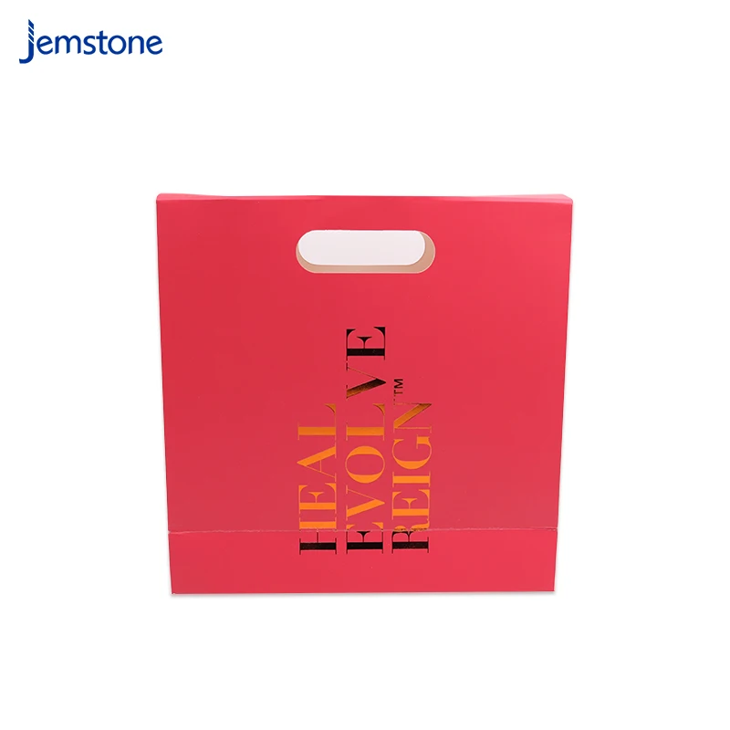 Luxury Pink Black Gift Die Cut Handle Shopping Paper Carrier Bags Kraft Paper Envelope Bag Gift Bag With Cover Flap