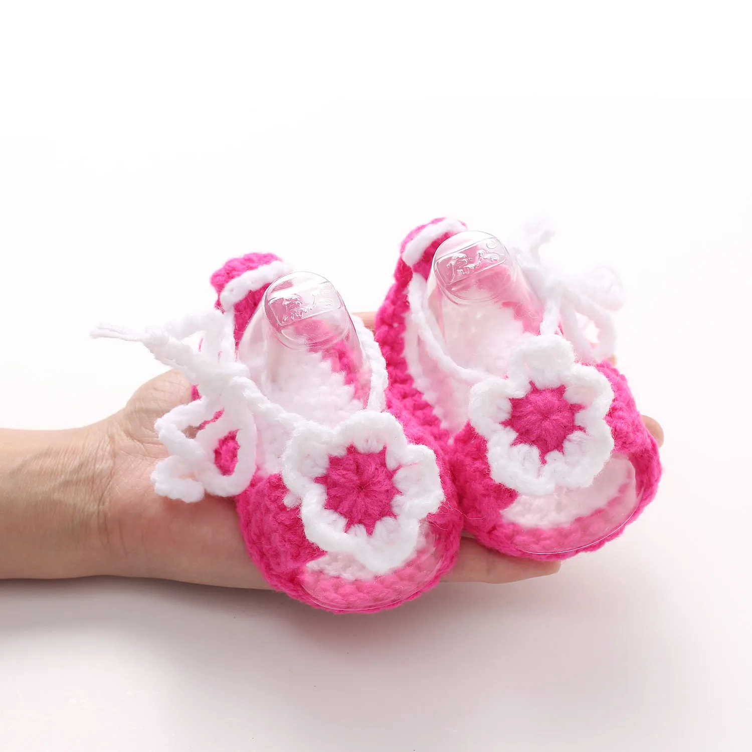 
fashion handmade flower crochet baby girls shoes sandals 