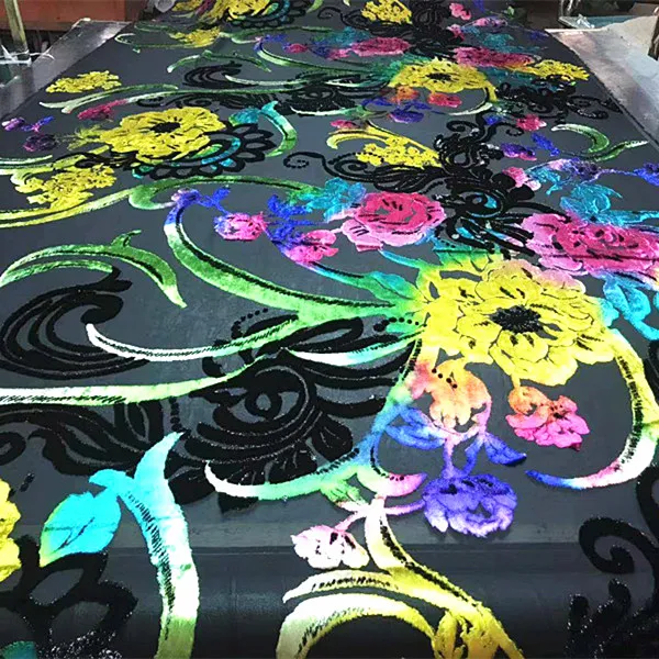 
Big Flower High Quality Cashmere Scarf women hijab Fabric Jacquard Scarves Textiles in Velvet Brocade Printing by Hand 