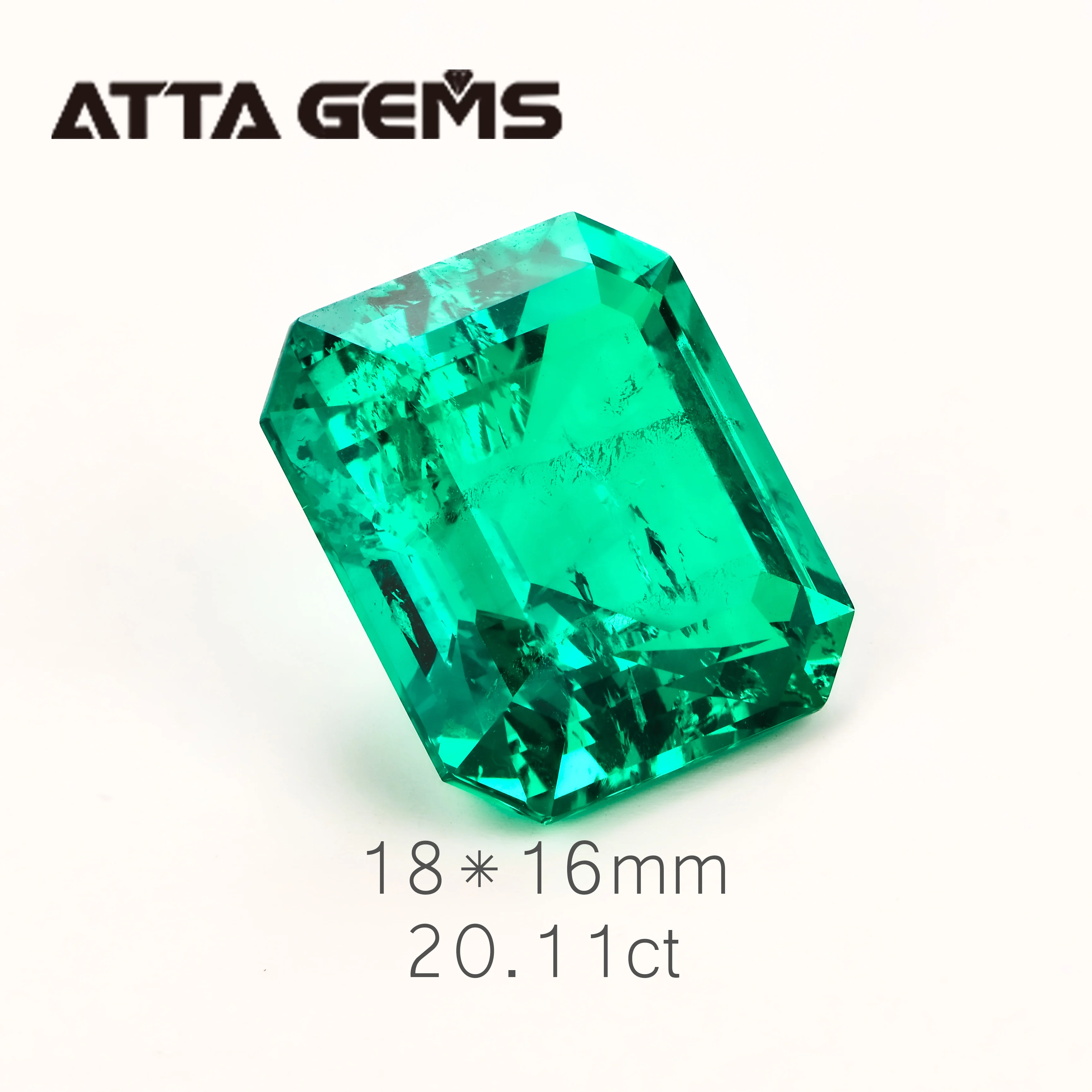 Factory Direct Sale 20.11ct 18*16mm big size Hydrothermal Colombia Emerald gemstones For Sale Synthetic Lab Created Emerald