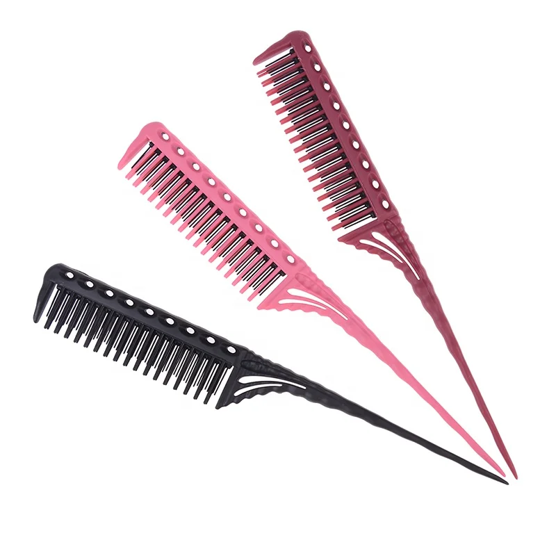 Detangling Brush Tail Comb Adding Volume Back Coming Hairdressing Combs Hairbrush 3 Colors
