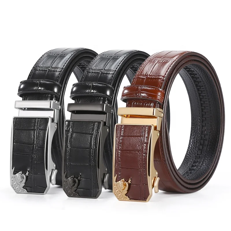 2023 Luxury Brand Men Belt Alloy Buckle Genuine Cow Leather Belt for Men Real Leather Belts Laser Logo