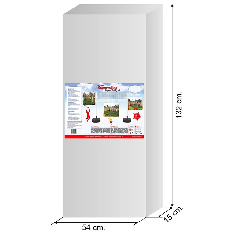 Volleyball Stand For Kids Indoor Outdoor Adjustable Portable Movable Volleyball Court by Maxplay