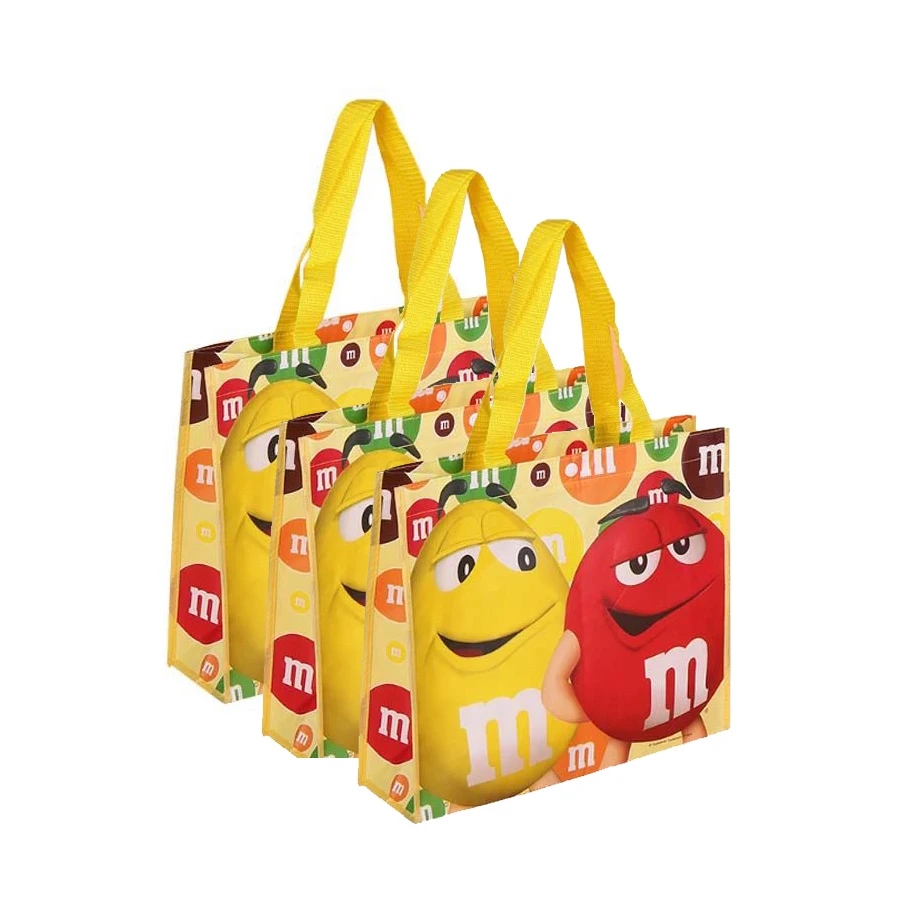
Hot Sale Costom Eco Pop Non Woven Durable Handled Ecological Promotion Laminated Shopping Bag Customized CMYK Printing Sewing 
