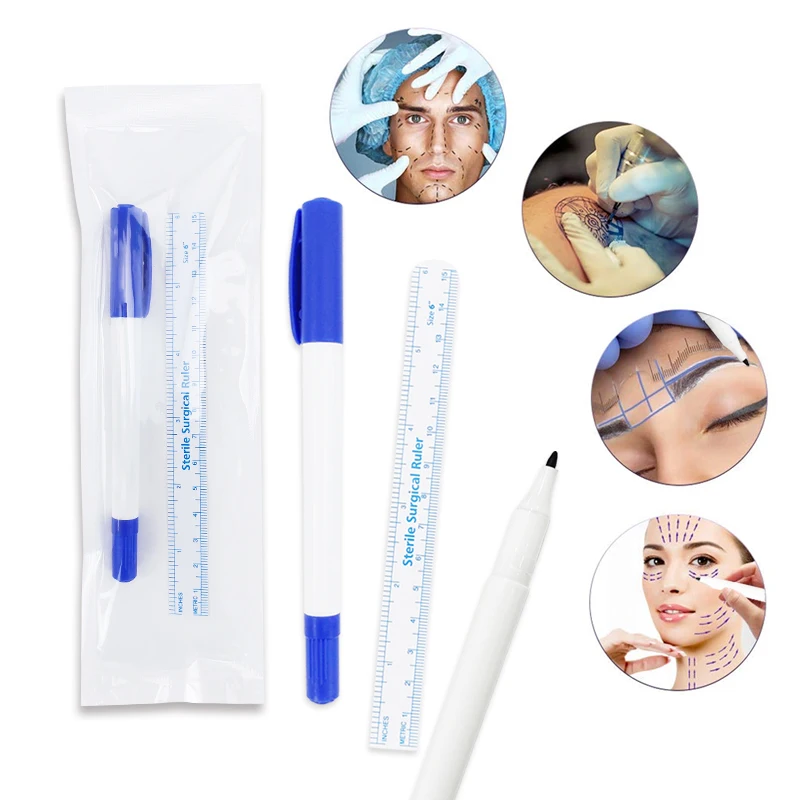 KHY Professional Gentian Violet Surgical Sterlie Safe Medical Non Permanent Toxic Mini Body Face Surgery Skin Marker Pen