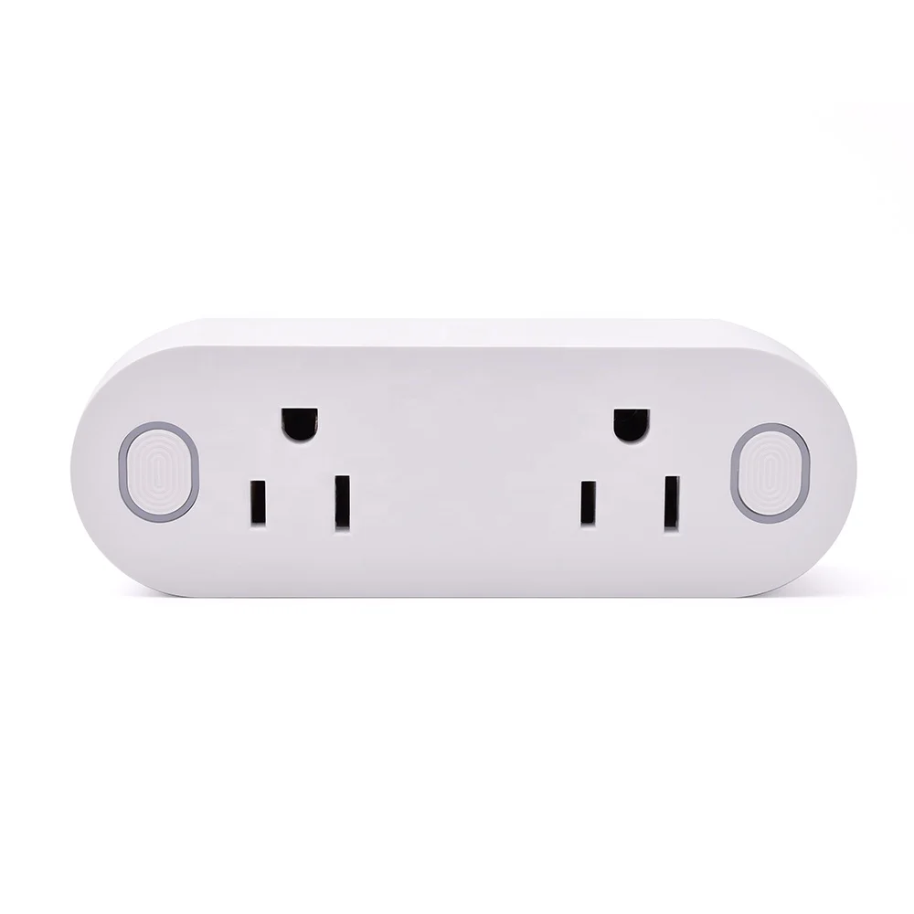 
Smart Switch Double Socket Silver Water Brof Works with Google Home/IFTTT 