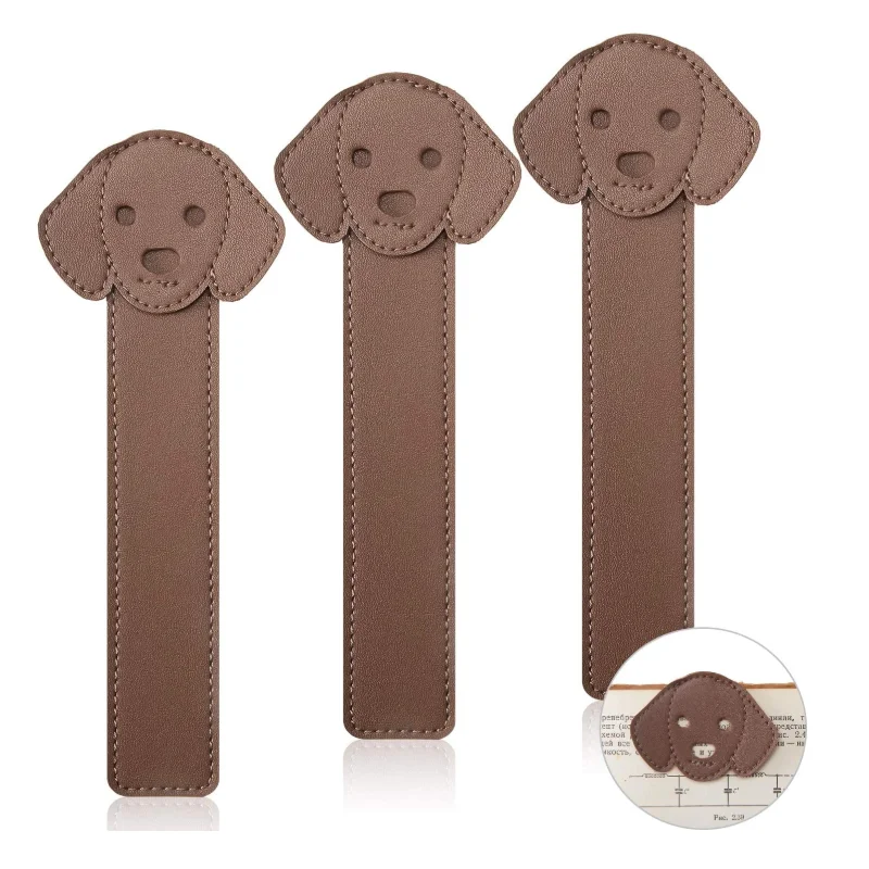 Закладки из искусственной кожи для чтения собак, персонализированные закладки для книг ручной работы с животными, щенками