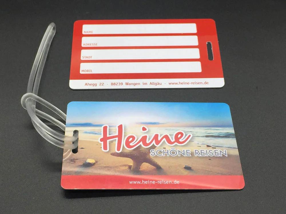 Custom Luggage Travel Tag Plastic Identification Cards Crew Bag Tag Accessories