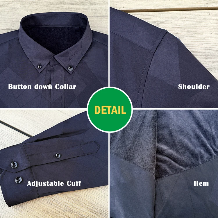china fabric manufacturer custom recycled bamboo polyester shirt with fleece lining for men good quality