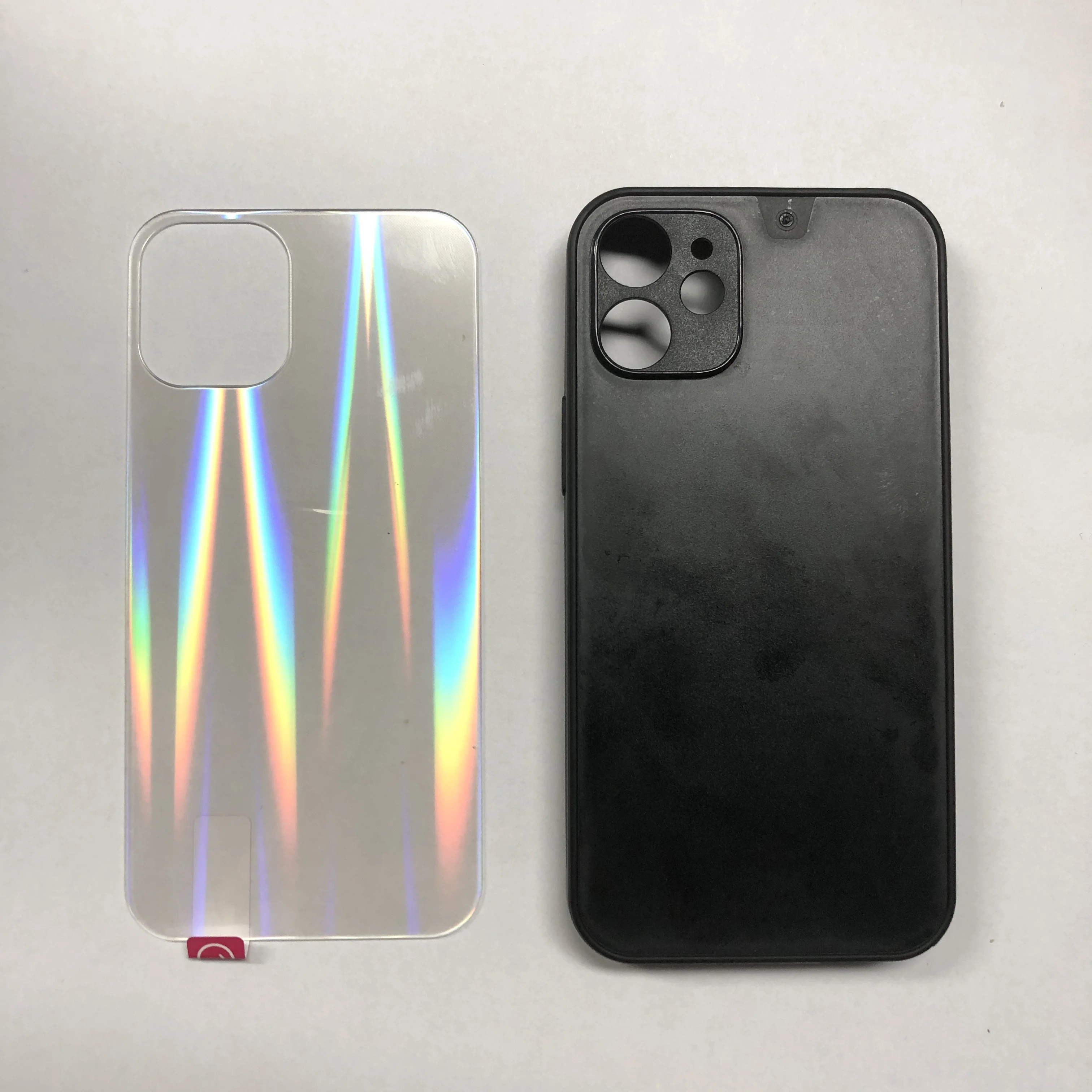 Sublimation Phone Accessories 2D Blank Print Mobile Case With Aurora Glass Screen Protector for iPhone x xr xs 11 12 13 pro max