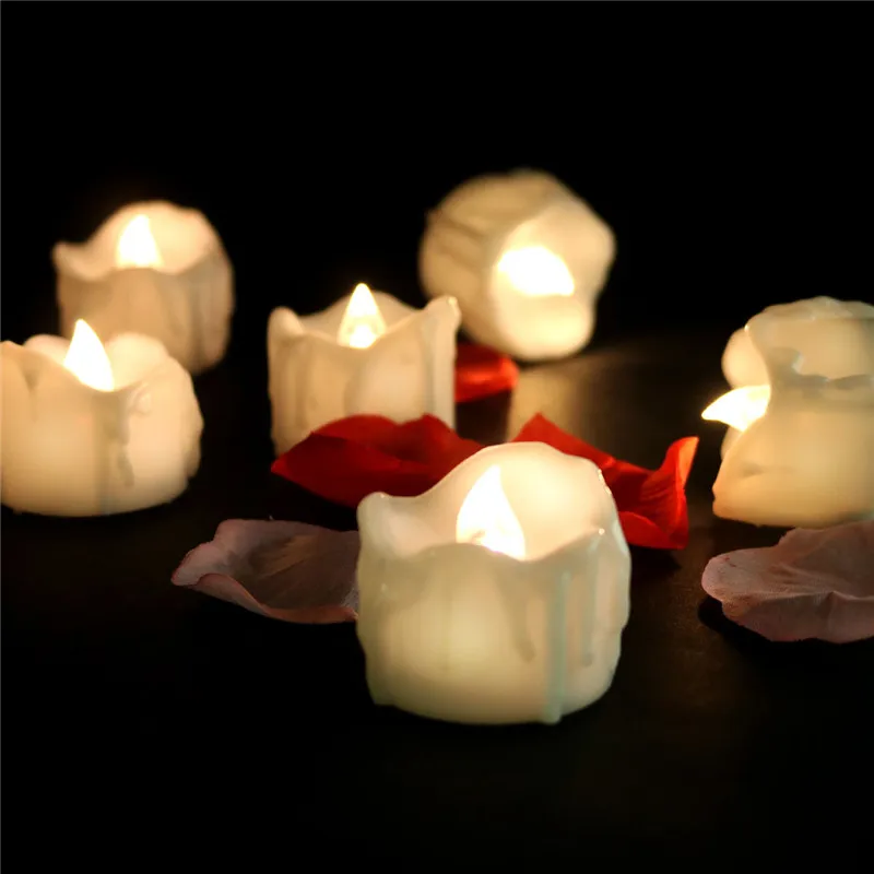 Realistic and Bright Flickering Bulb Battery Operated Flameless LED Tea Light for Seasonal & Festival Celebration,