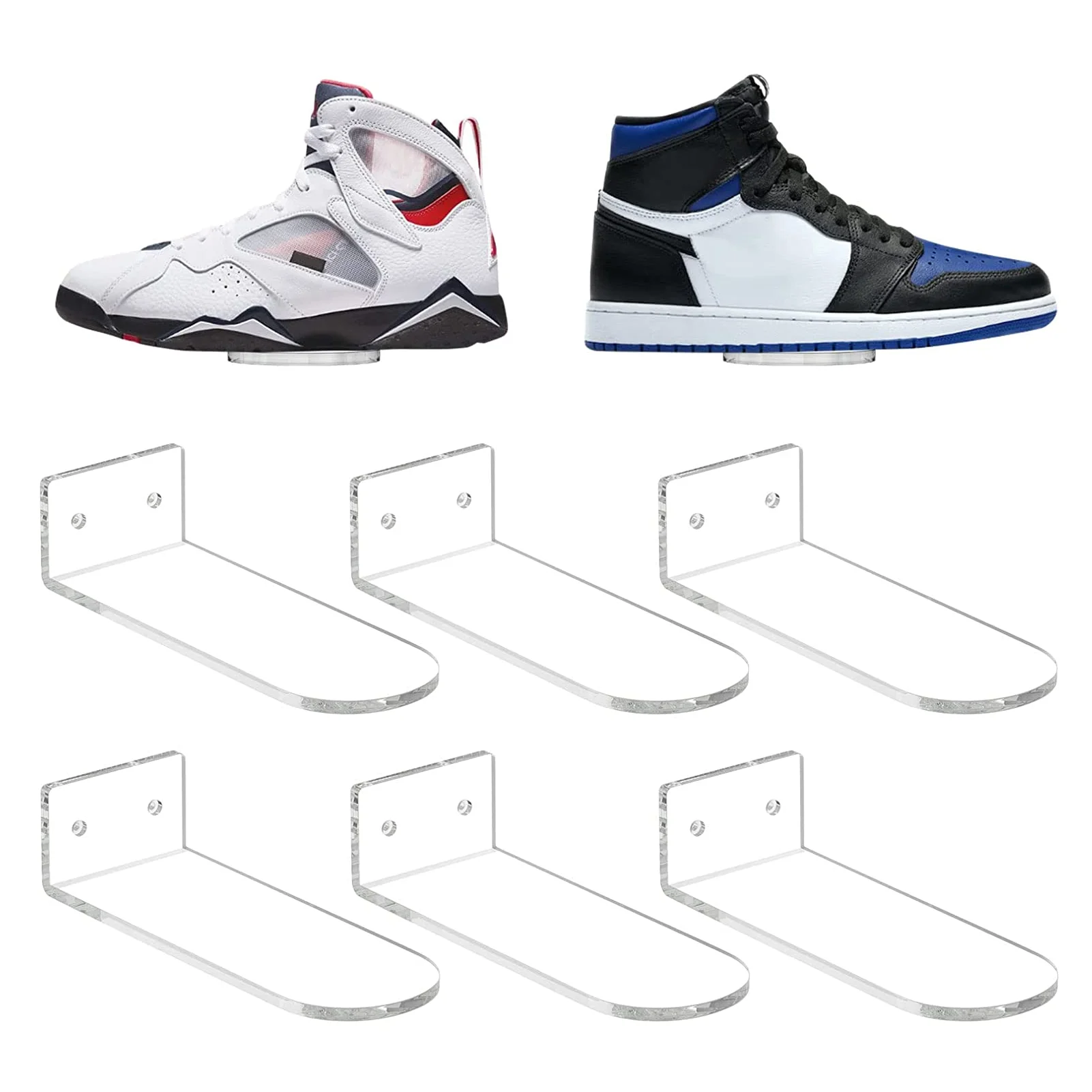 Acrylic Floating Shoe Display Shelves,  Shoe Display Shelf for Wall,  Sneaker Shelves Wall Mounted to Display Collectible Shoes