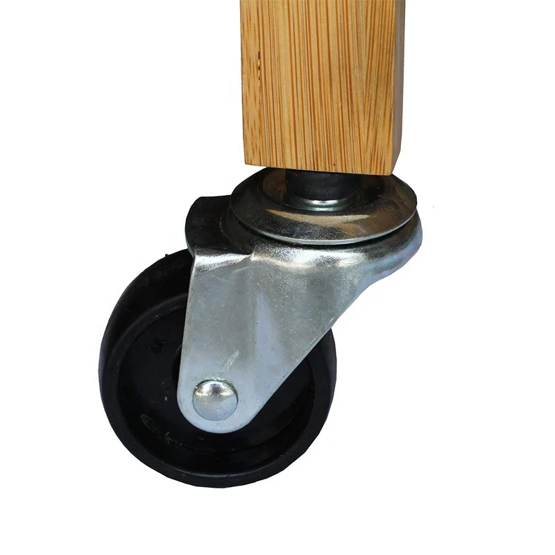 
OEM 3-tier kitchen utility cart bamboo island cart with wheels 