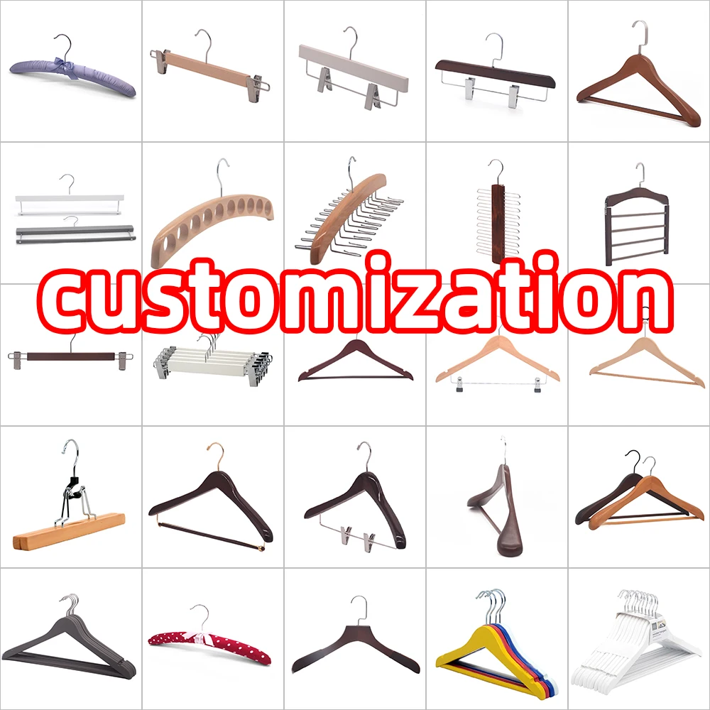 Cheap price hot sale FSC certificate non slip wood pants hanger with non slip clips