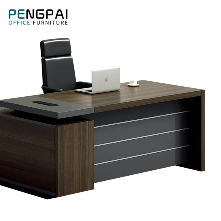Pengpai l-shape office table modern office counter table design for sale office furniture set