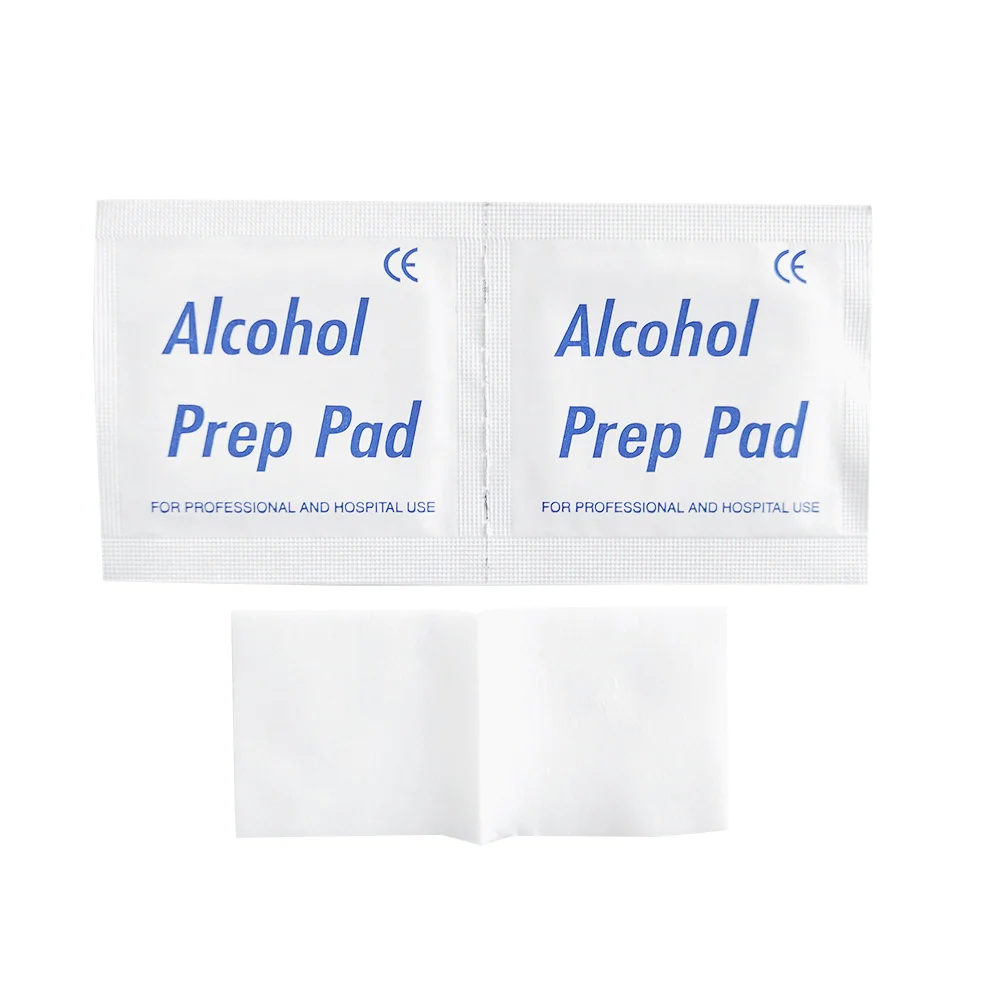 CE Approved Disposable Sterile 70% Isopropyl Alcohol Prep Pads Non-Woven Alcohol Swabs