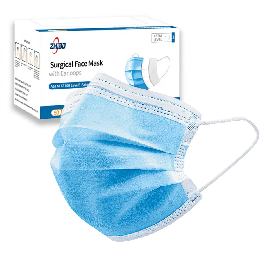 3 ply IIR CE Certified Disposable Surgical Medical Facemask Face Masks Custom Design Wholesale Face Mask