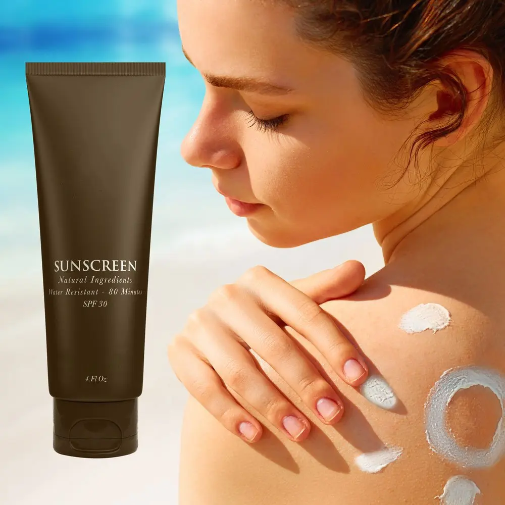 Private Label SPF 30 Sunblock Lotion Reef Safe Non Greasy Fast Absorbing Moisturizer Sunscreen