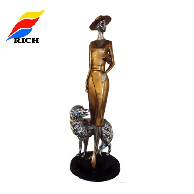 Custom Resin Fashion Lady Figurine Home Decoration Statue