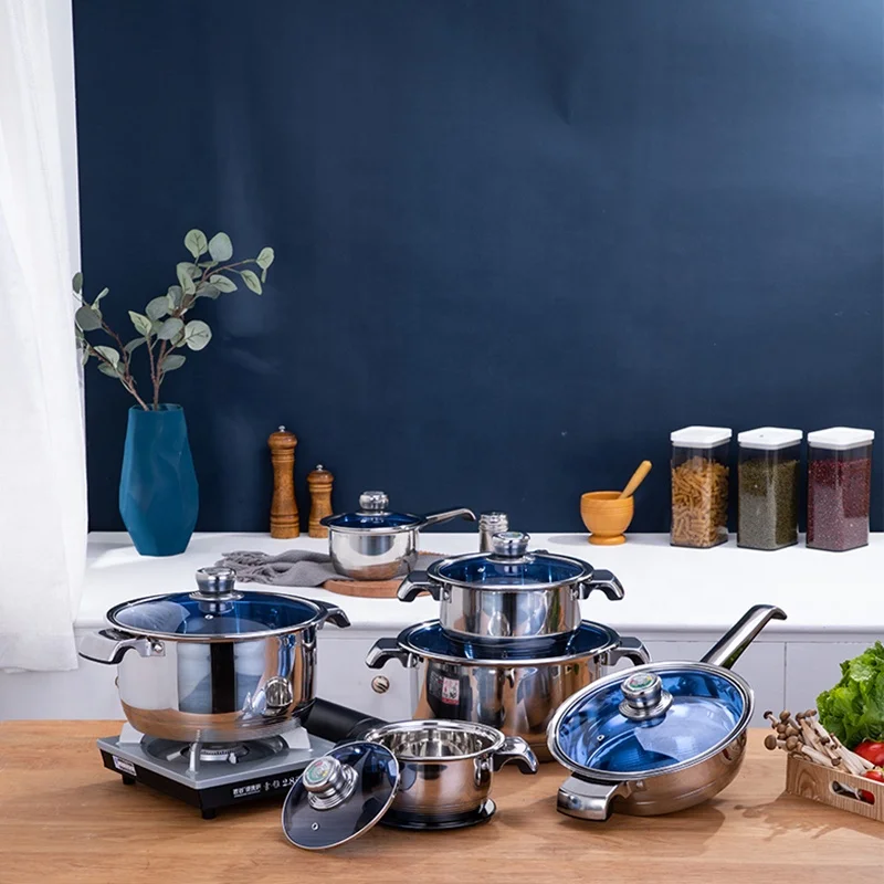 hot selling 2024  panela eletrica stainless steel cooking pot cookware set kitchen utensils cooking utensil cast iron pots