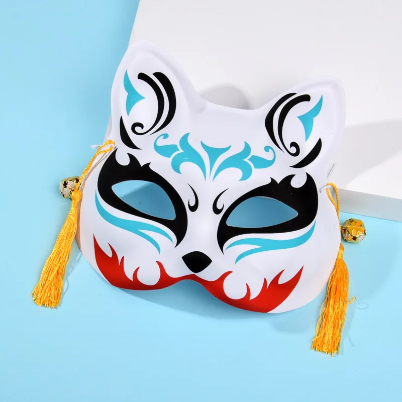 Hot cat face fox korean cosplay halloween masquerade party mask pvc plastic face mask
