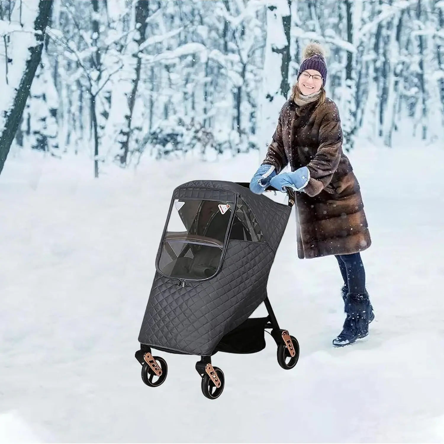 Winter Baby Stroller Cover Universal Stroller Windshield Rain Cover Baby Travel Weather Shield Stroller Cover