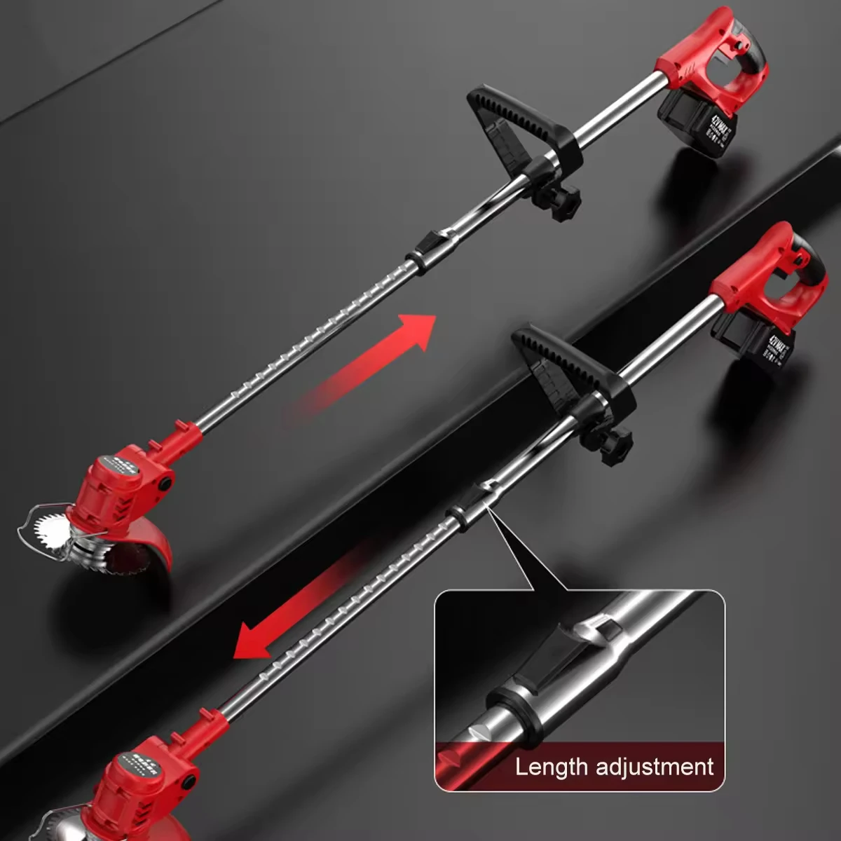 Battery operated weed wacker eater grass cutter cutting machine cordless electric lawn mower power string trimmer