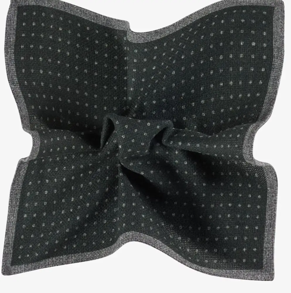 
high quality cheap dot wool pocket square for men 
