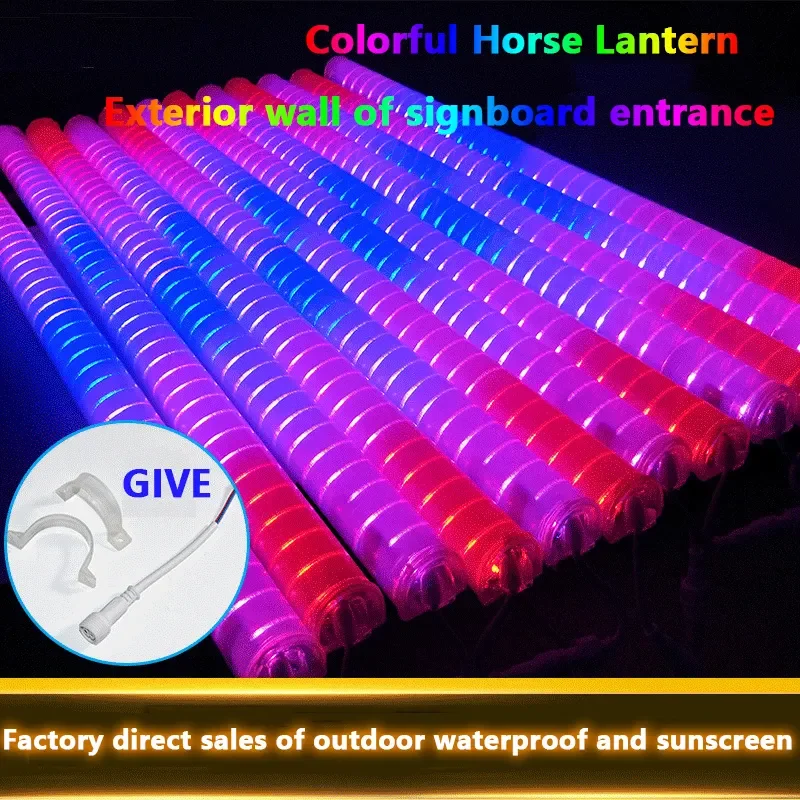 Jpungsun Waterproof IP65 Outdoor Fluorescent Tube Lamp Building led Linear Tube Light Digital RGB Tube Light
