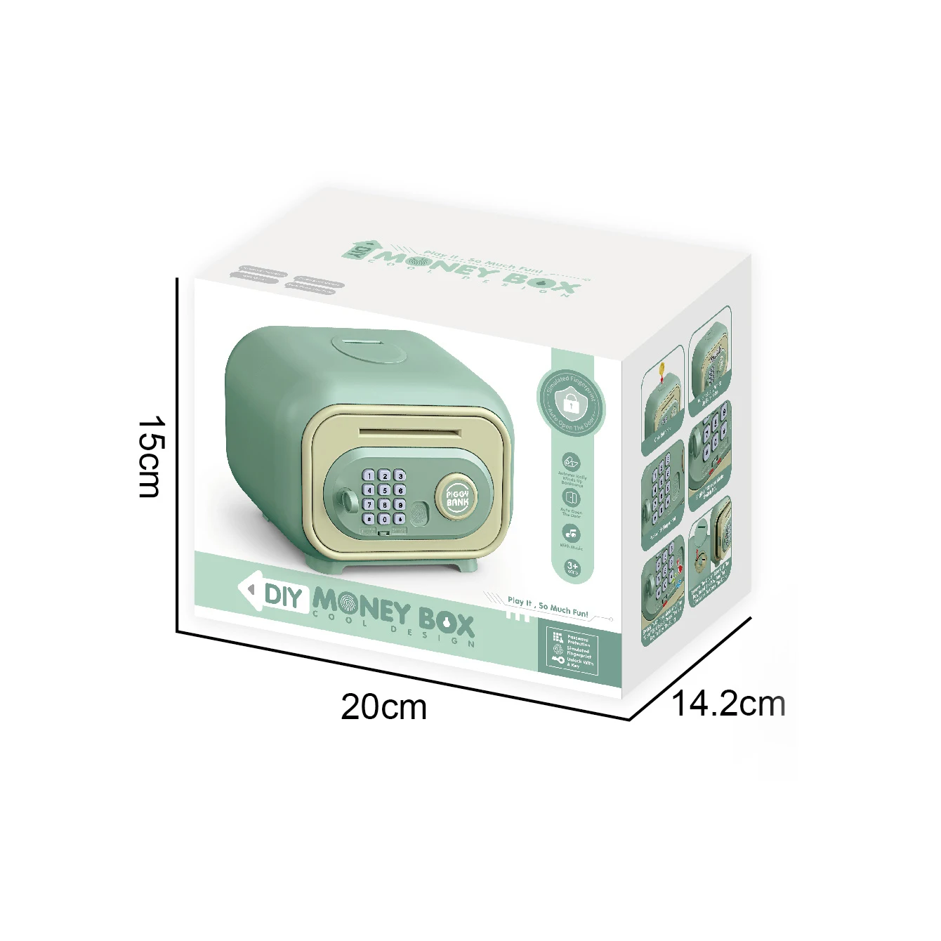 kouyikou 2024 new model Electronic Piggy Bank Safe Money Box Children Digital Coins Cash Saving Safe Atm piggy bank