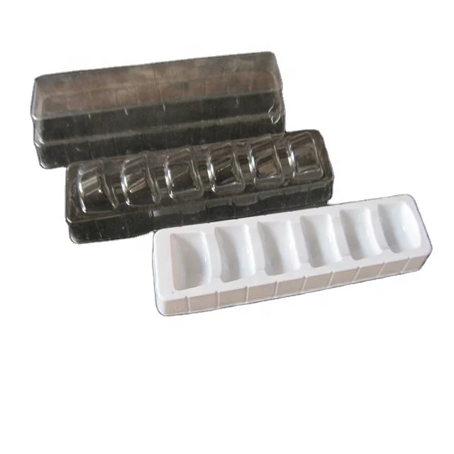 Custom 24 Macaron Clear Clamshell Boxes Macaron Blister Tray  Plastic  Insert Tray With Lid  food packaging