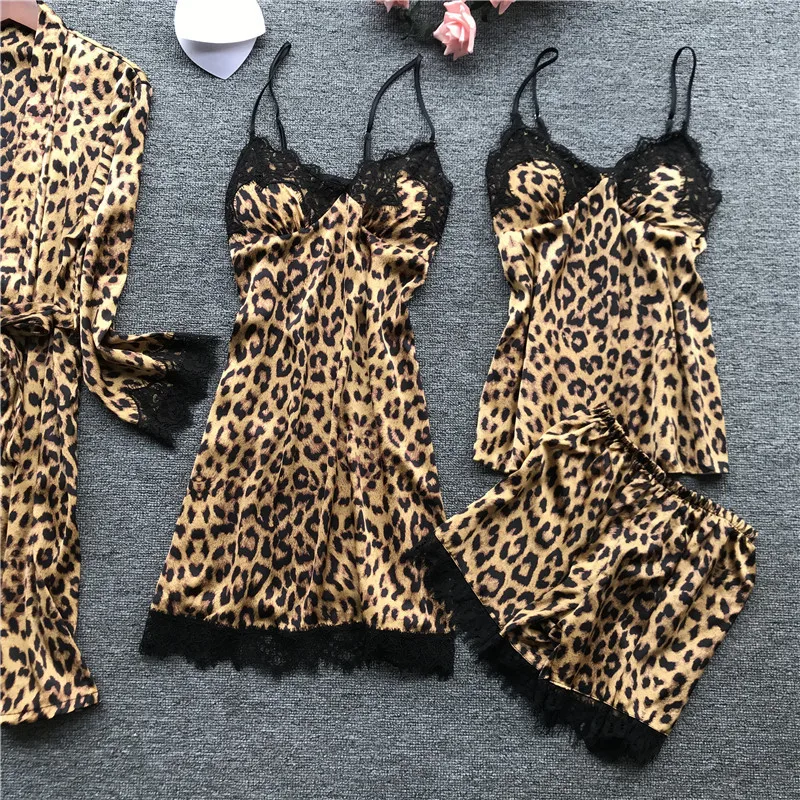 
Spaghetti Strap Dress Sexy Imitated Silk Pajamas Sexy Photos Of Girls Nightwear Satin Shorts Pajama Set 