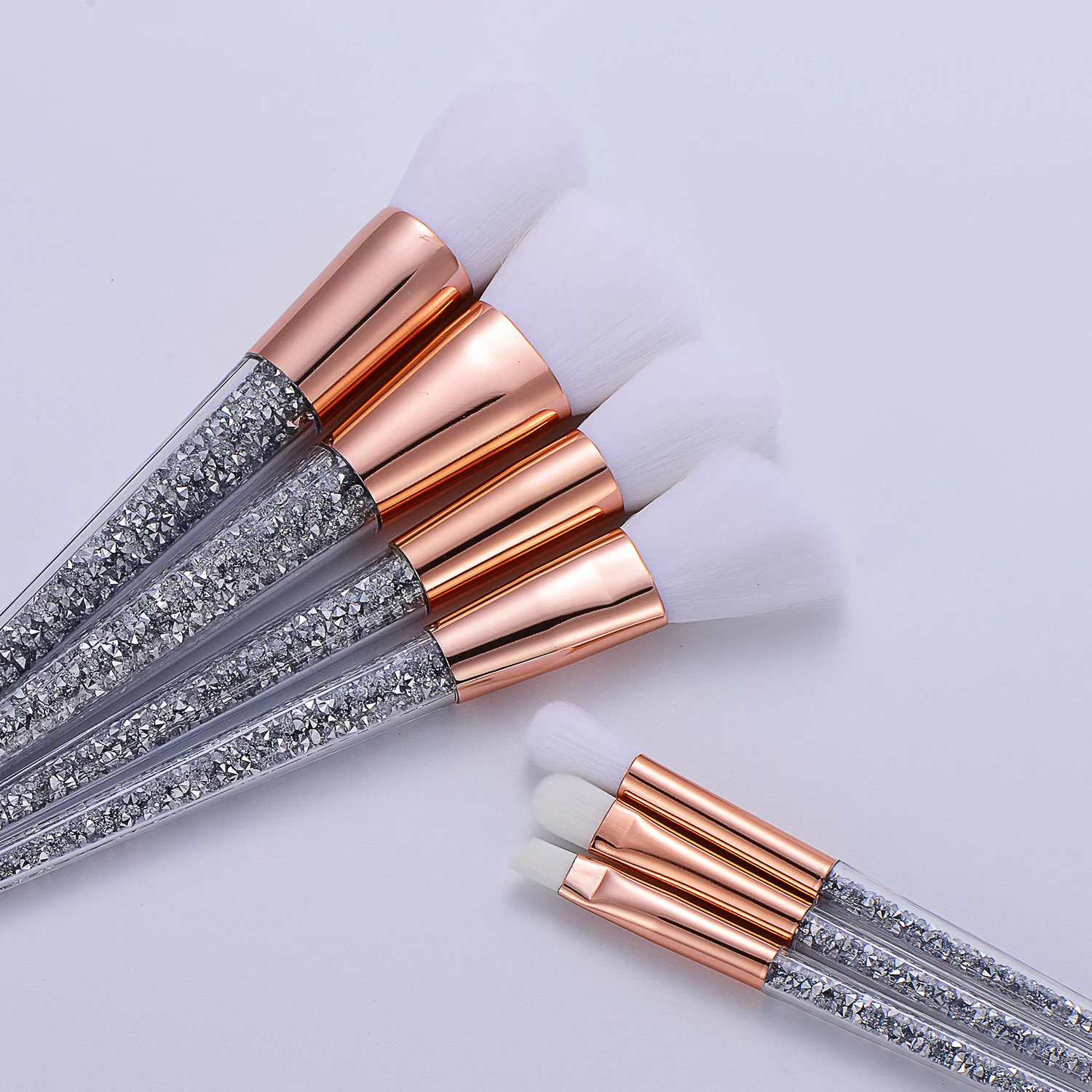 Hot Gracedo Best Quality Private Purple Plastic Fill Makeup Brush Set With Bing Bag