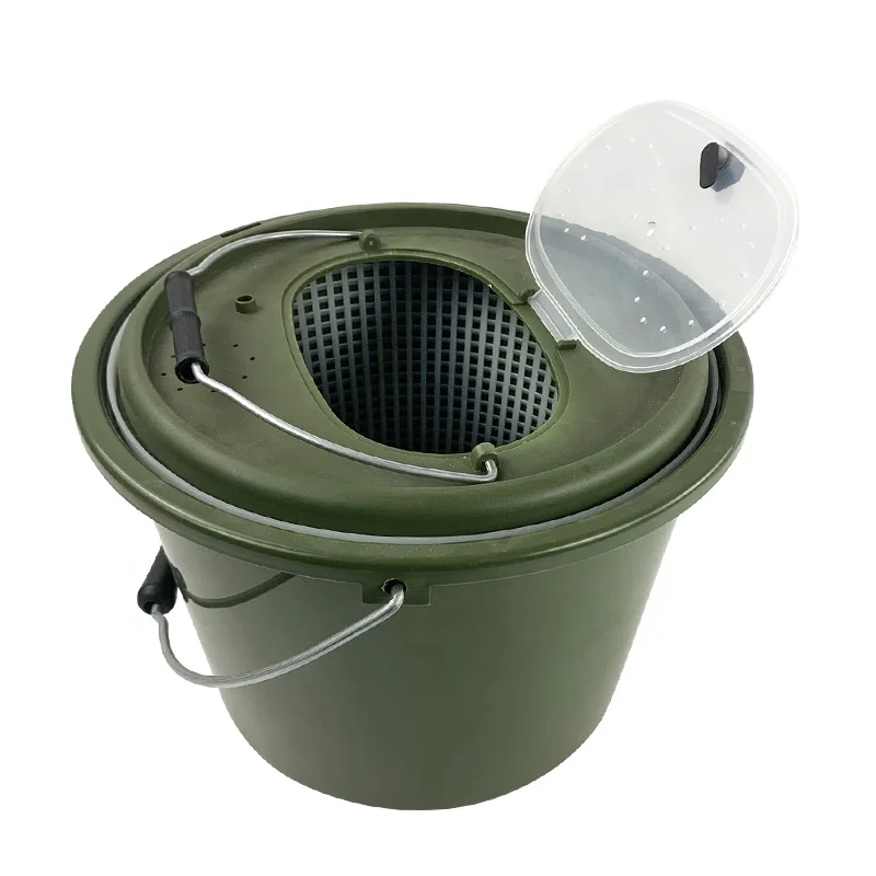 Tackle Factory Custom Double Live Baits Bucket Fishing Lures Bucket Rigid Fishing Box Tool Fishing Equipment Accessories
