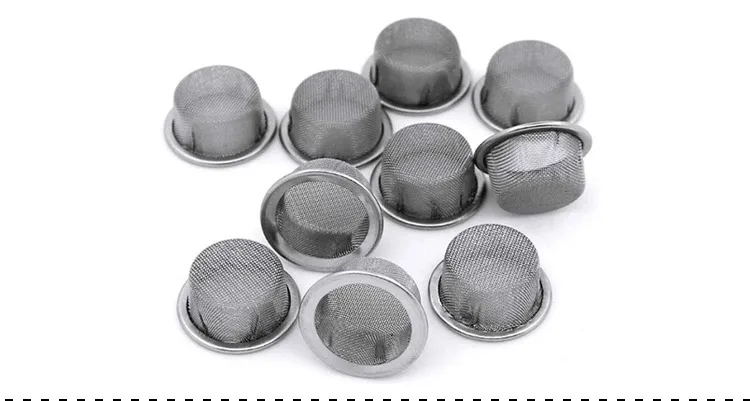0.5 Inch Bowl Shape Crystal Smoking Pipe Stainless Steel Metal Screen Filter Cap